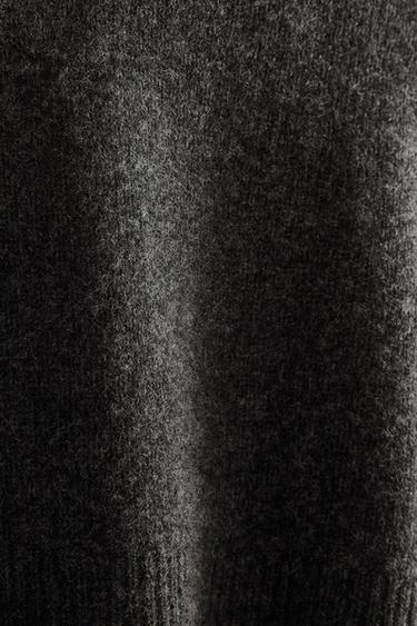 CASHMERE CROP TOP - Dark grey by Zara - Image 3