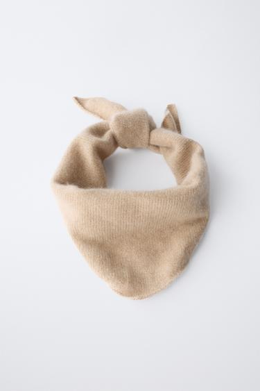 FOULARD TRIANGULAIRE 100 % CACHEMIRE - Sable de Zara - Image 1