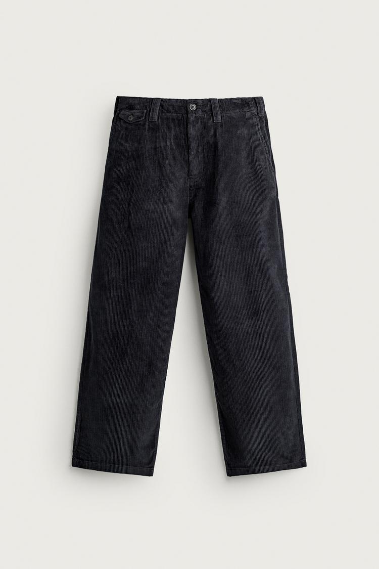 Pantalón straight fit pana