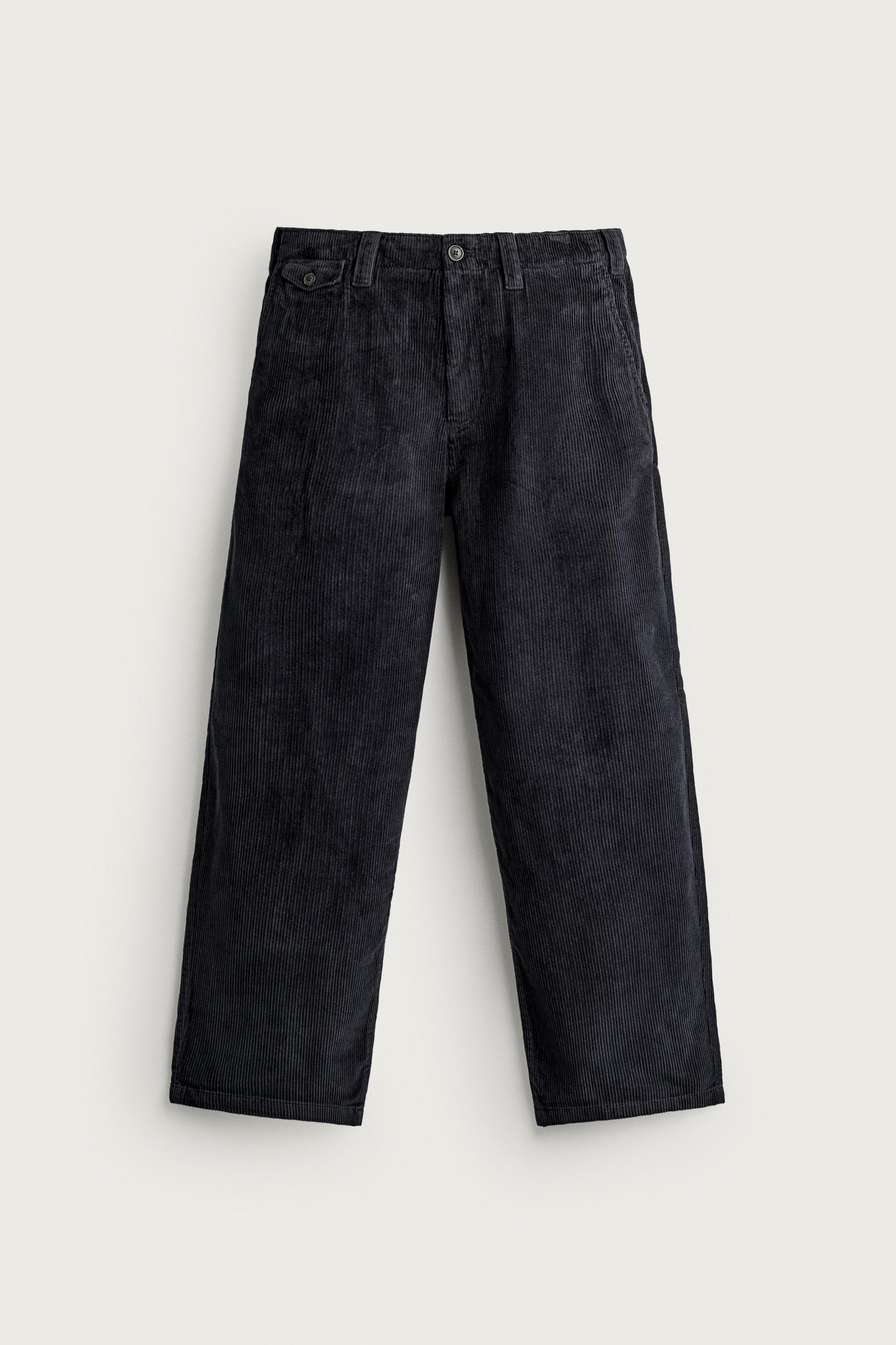 STRAIGHT-FIT CORDUROY PANTS