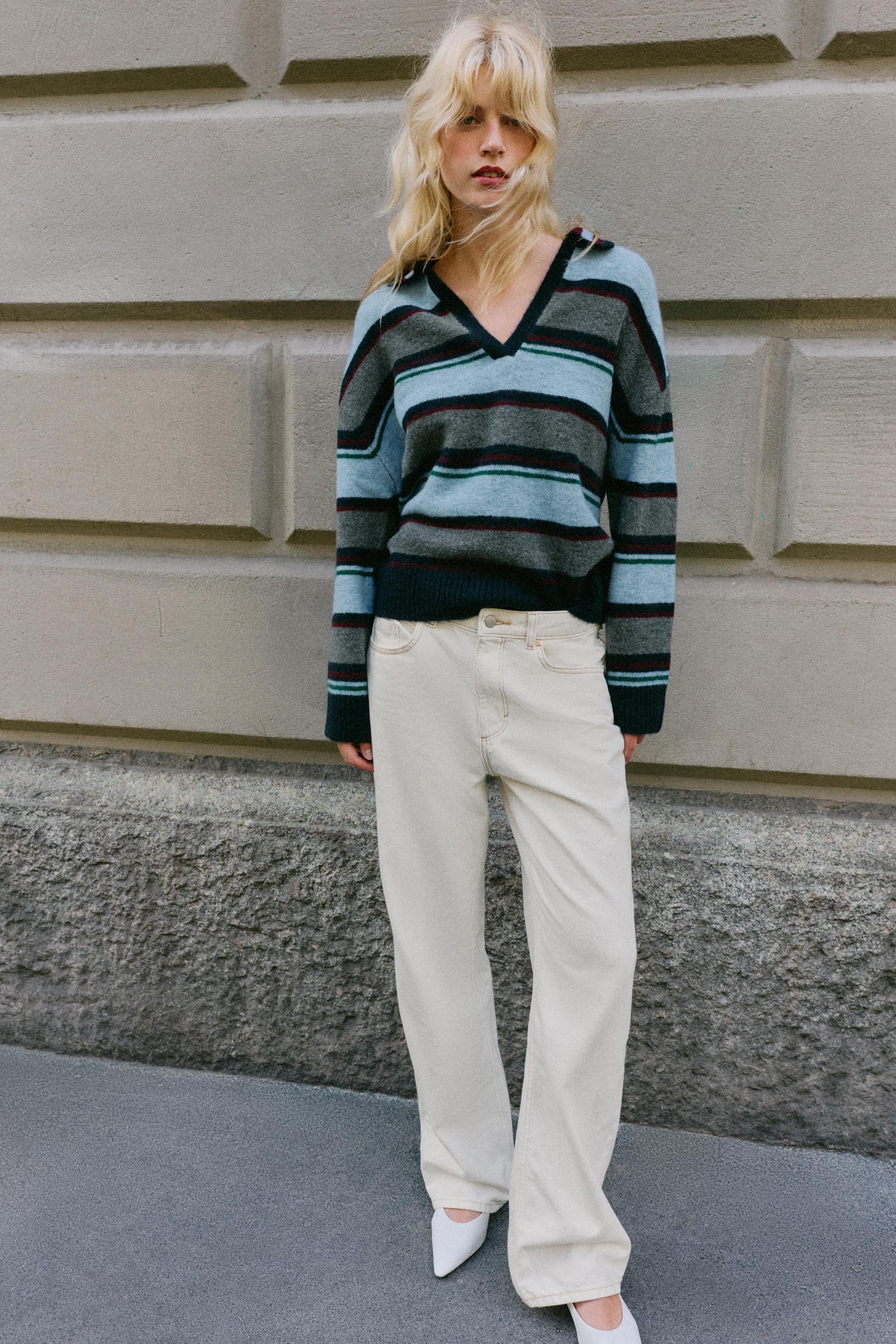 STRIPED KNIT POLO