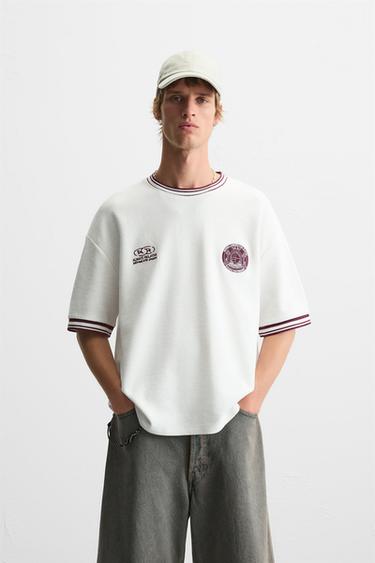 SAMARRETA AMB ESTRUCTURA FUTBOL RETRO - Blanc trencat de Zara