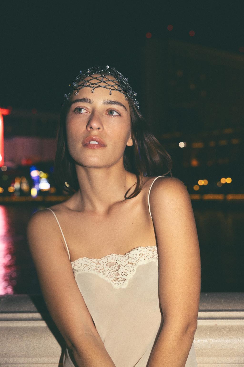 BEADED CHAIN HEADPIECE