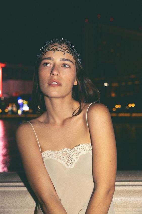 BEADED CHAIN HEADPIECE from Zara - $79.90