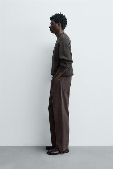 STRAIGHT FIT JEANS - Brown by Zara - Image 3