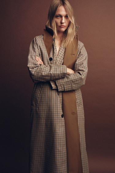 Zara REVERSIBLE TRENCH COAT ZW COLLECTION - Caramel