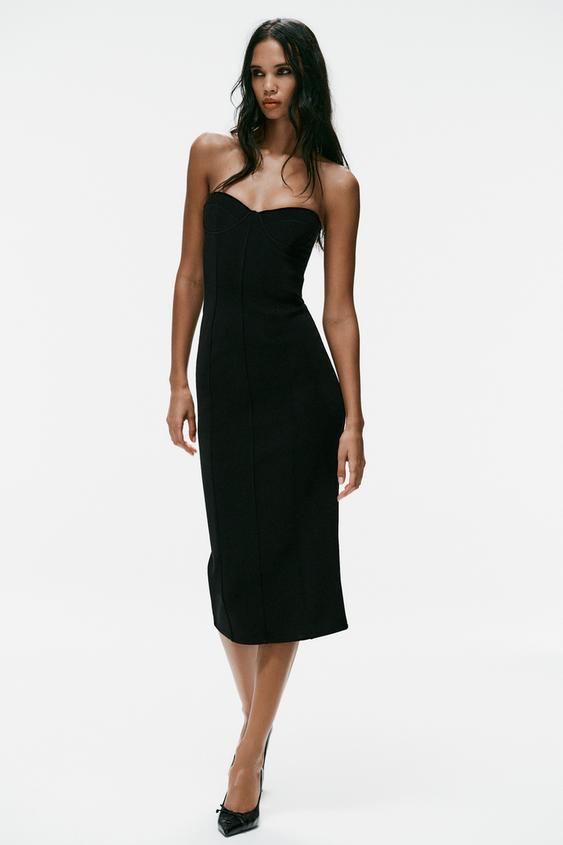 VESTIDO STRETCH INSPIRAÇÃO CORSETRY - Preto da Zara - Imagem 0