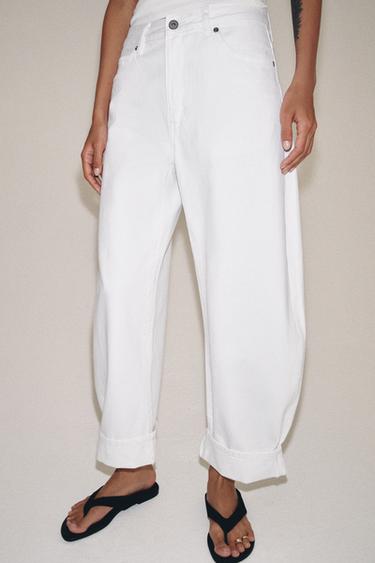 JEAN ZW COLLECTION BALLOON TAILLE NORMALE - Blanc de Zara
