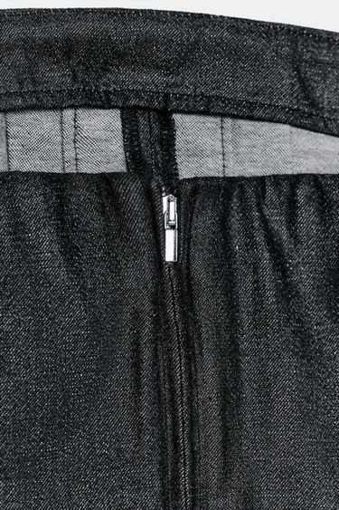 TRF DENIM MIDI DRESS WITH STRAIGHT NECKLINE - Black by Zara - Image 7