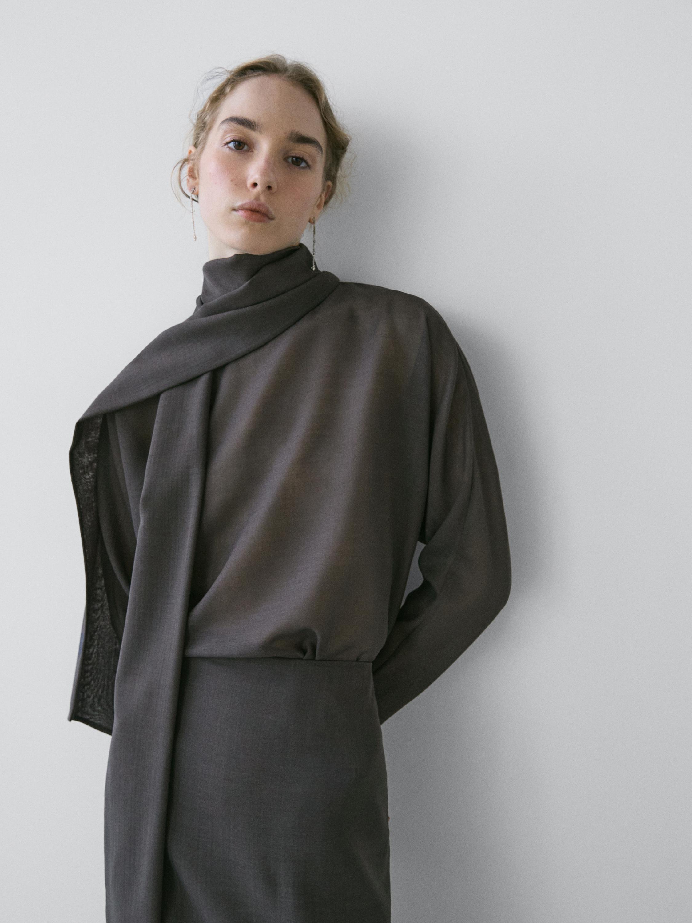 Blouse fluide avec nœud - STUDIO