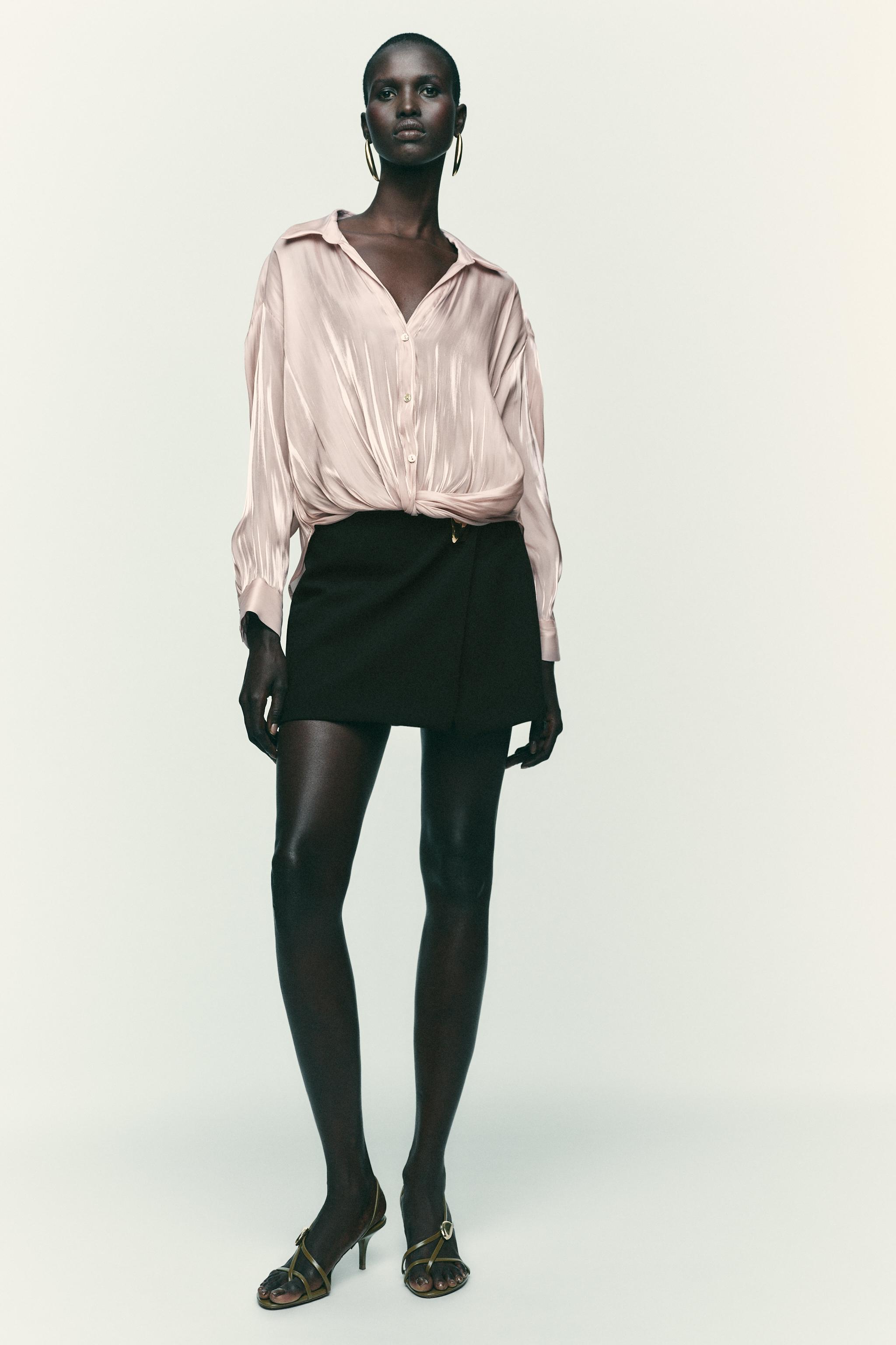 TWISTED SATIN BLOUSE