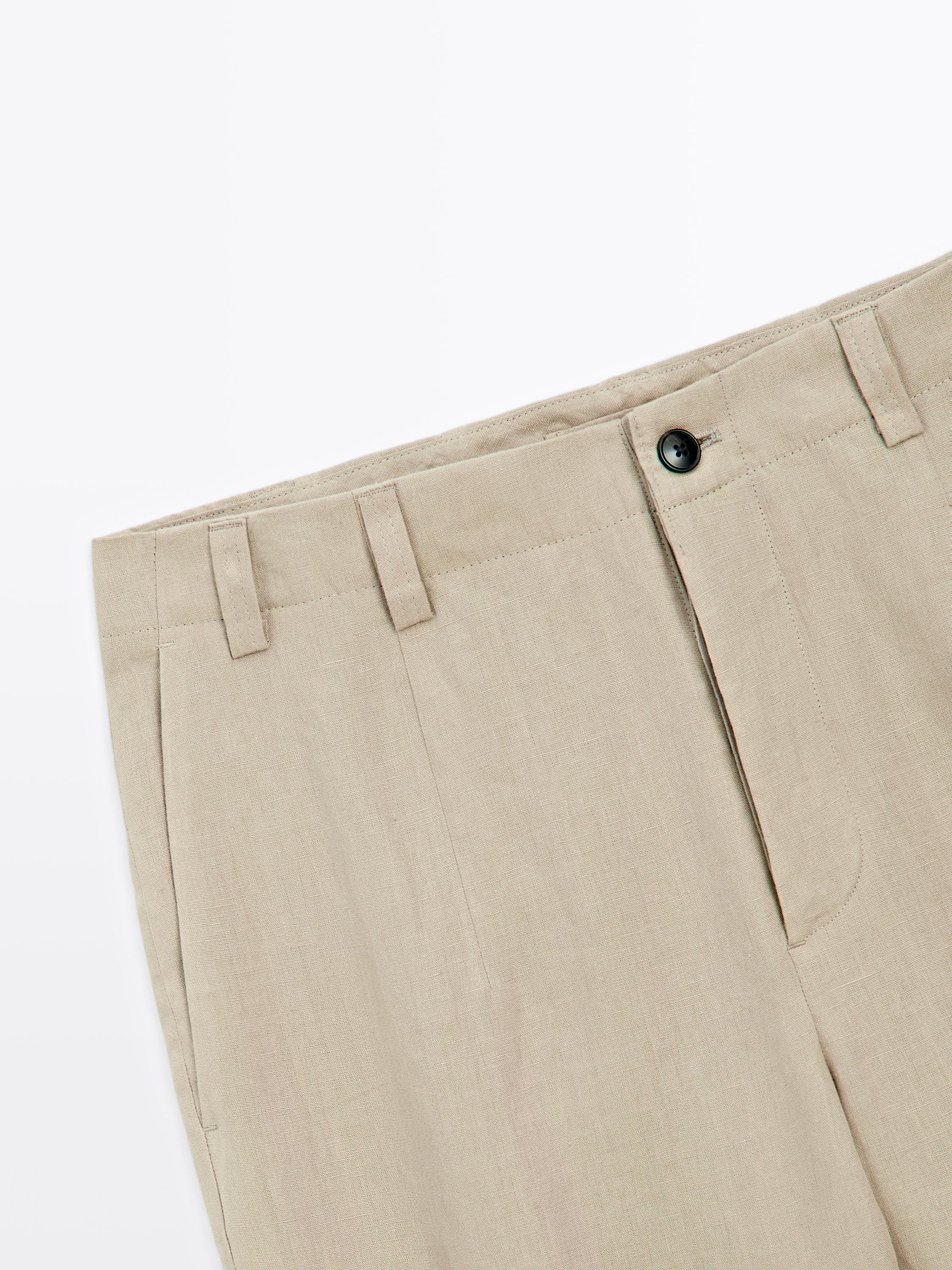 Pantalon total look 100 % lin