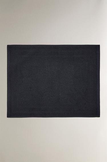 TAPIS DE BAIN COTON ANTIDÉRAPANT - Noir de Zara