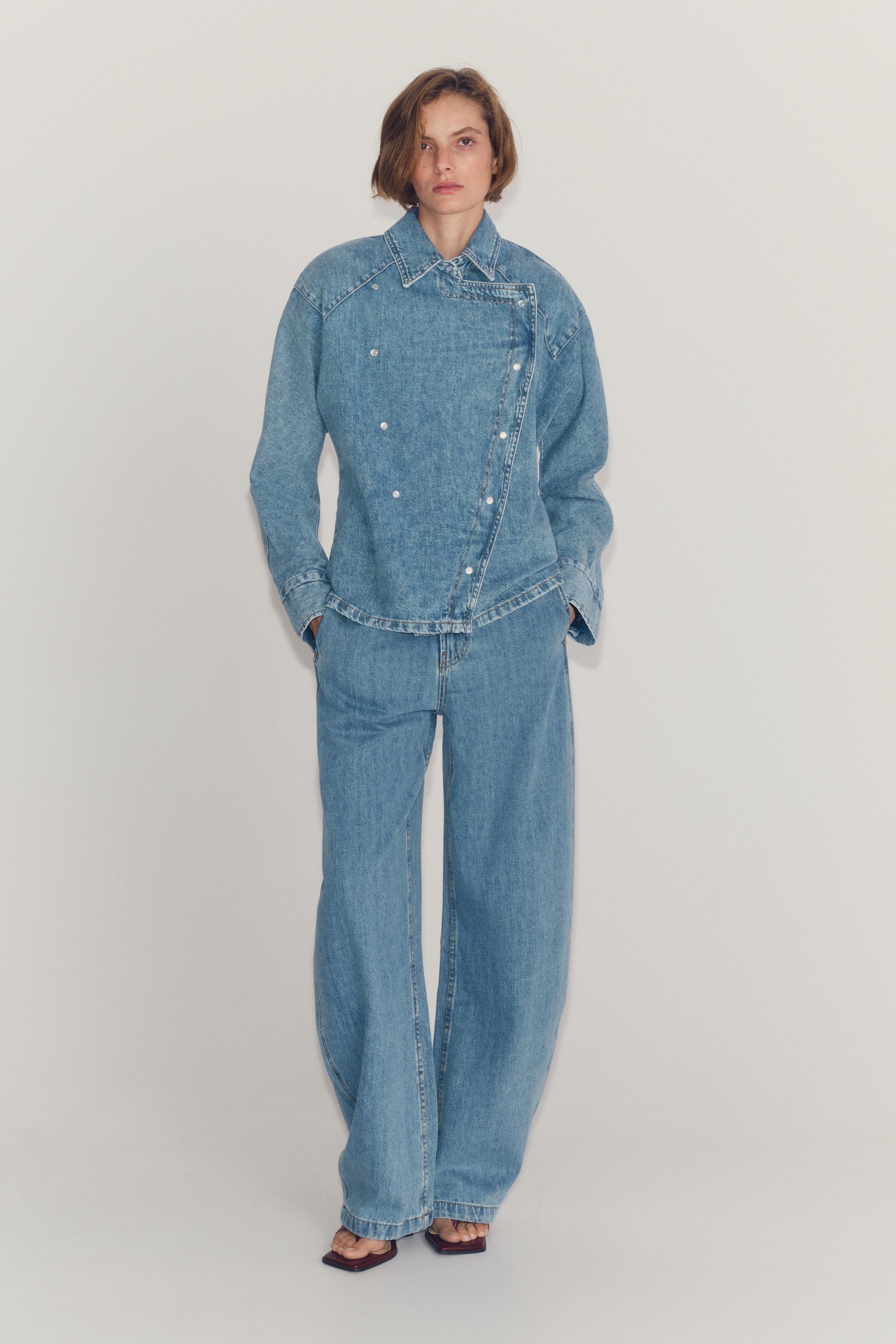 ZW COLLECTION HIGH-RISE BALLOON JEANS — Blue