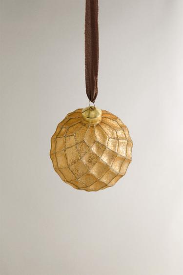 CHRISTMAS TREE BALL DECORATION - Golden by Zara - Image 1