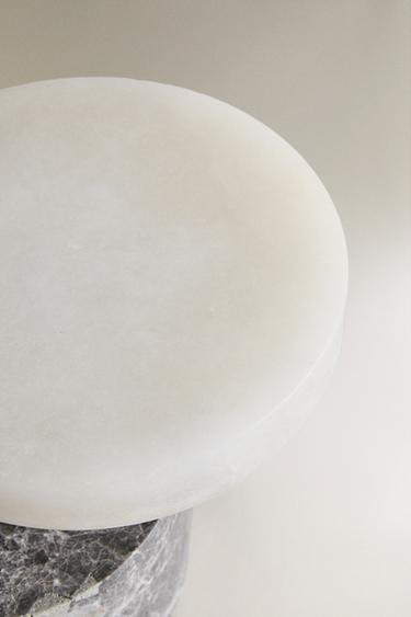 ALABASTER AND MARBLE TABLE LAMP - Anthracite grey by Zara - Image 4