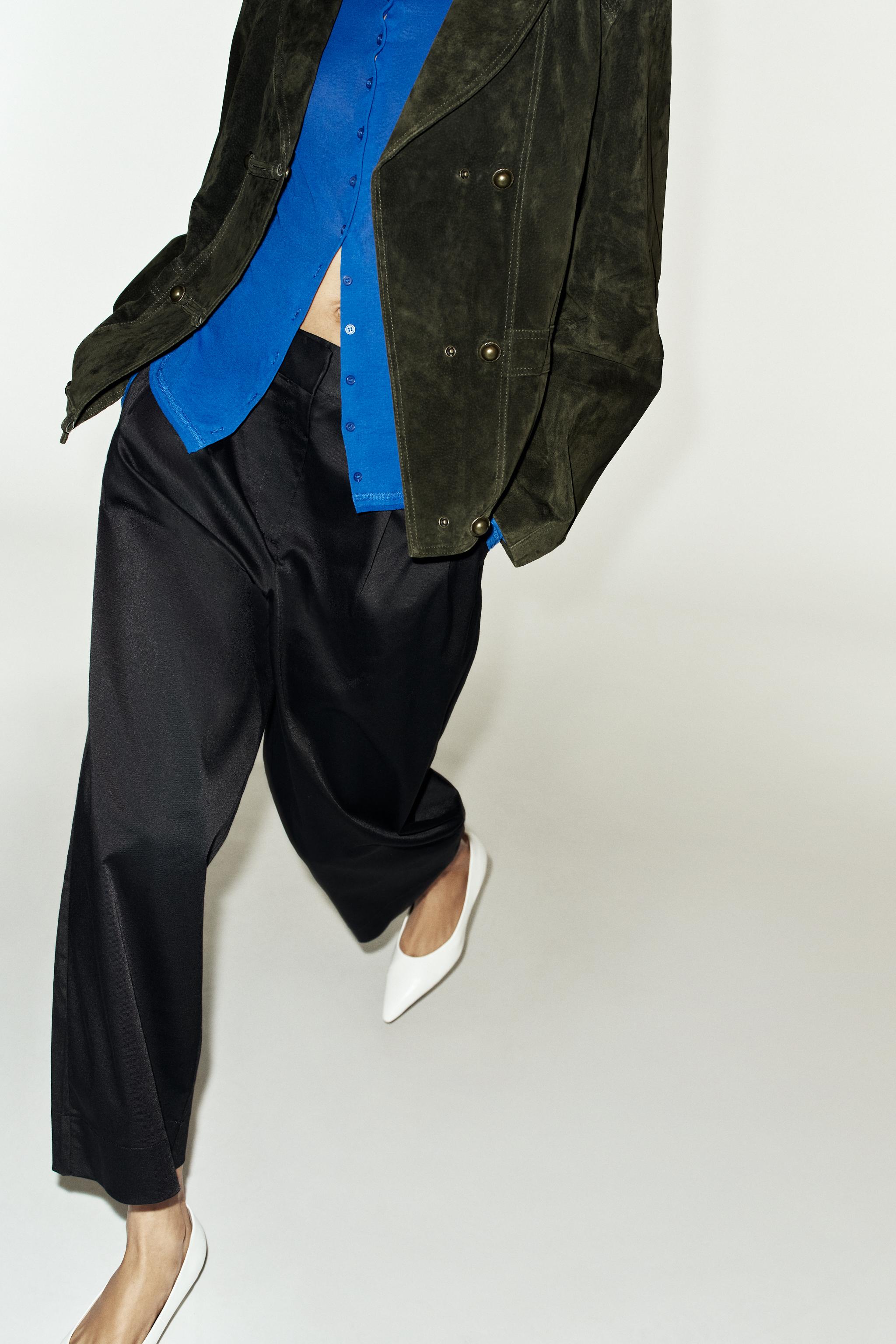 Женские брюки Zara WAIST TAB TROUSERS — фото 3