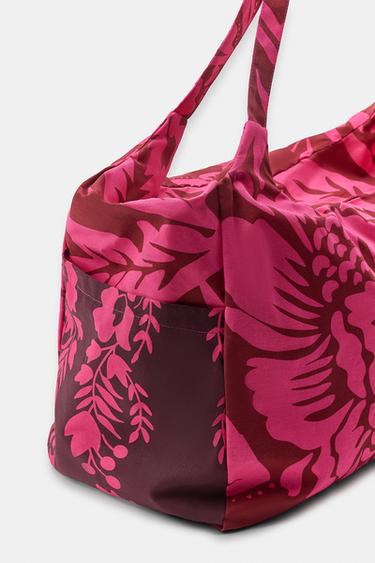 MAXI SAC IMPRIMÉ FLEURS - Fuchsia de Zara - Image 2