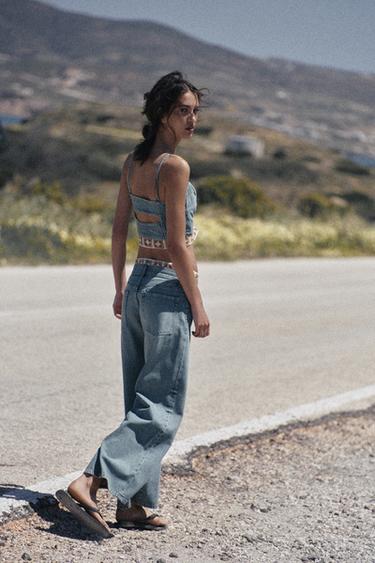 JEAN Z1975 LOOSE FIT TAILLE MOYENNE CROCHET - Bleu moyen de Zara - Image 3