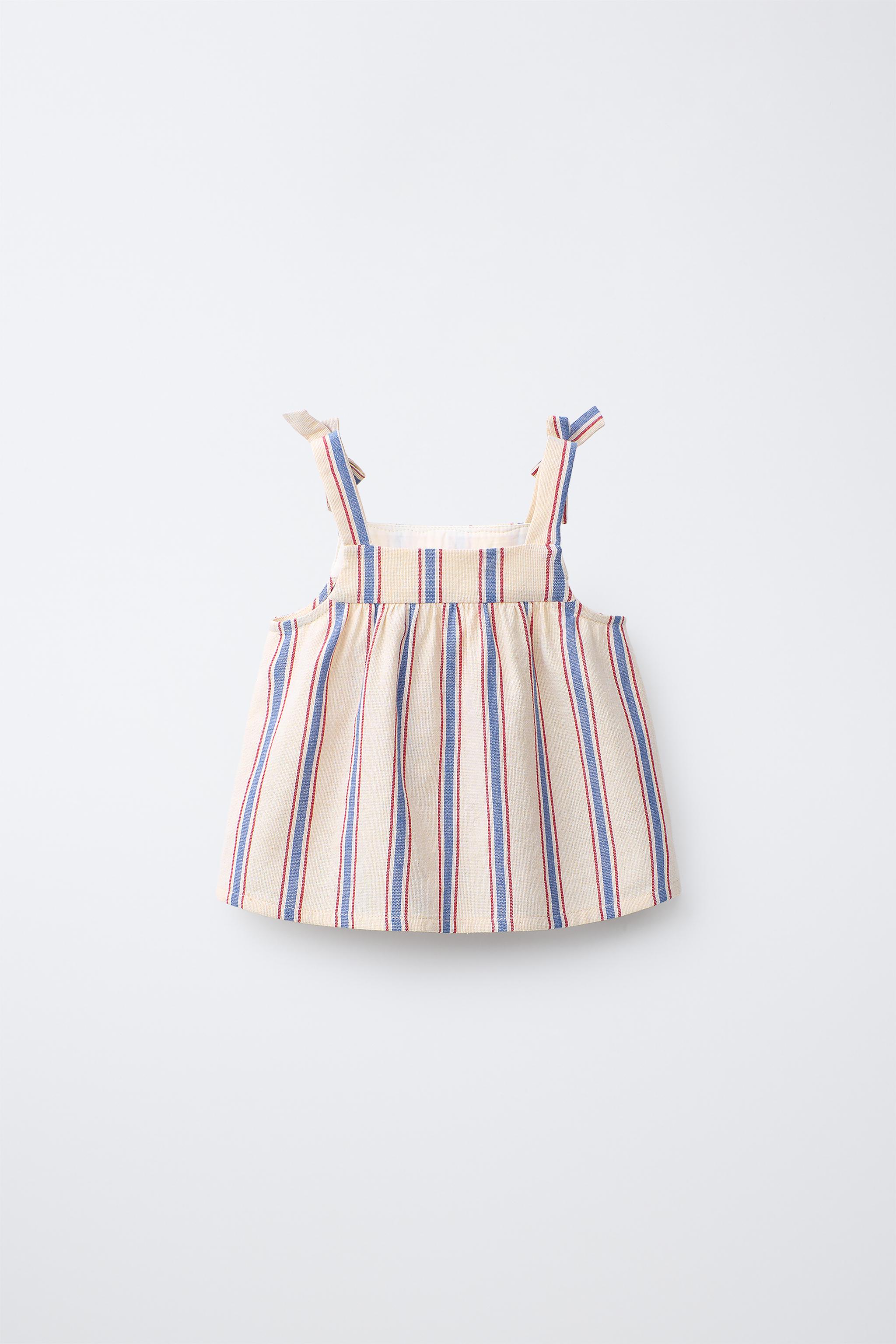 COMBINATION CROCHET KNIT STRIPED TOP