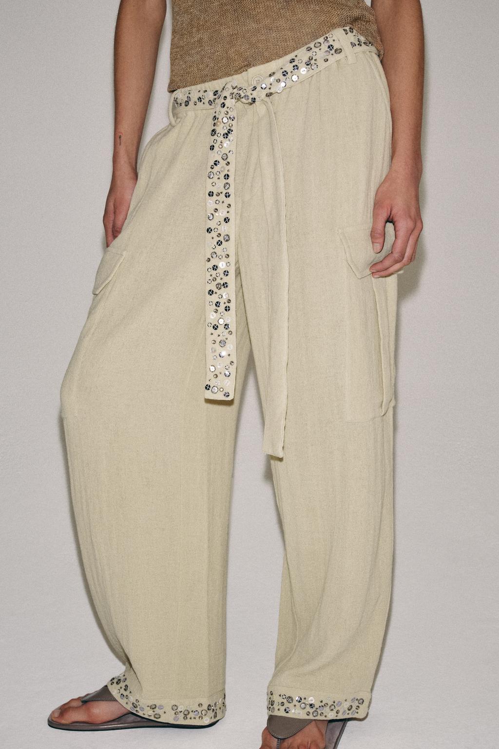 SEQUIN CARGO PANTS ZW COLLECTION - image 2