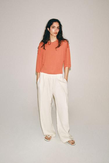 SHORT SLEEVE BODYSUIT - Burnt orange by Zara - Image 0