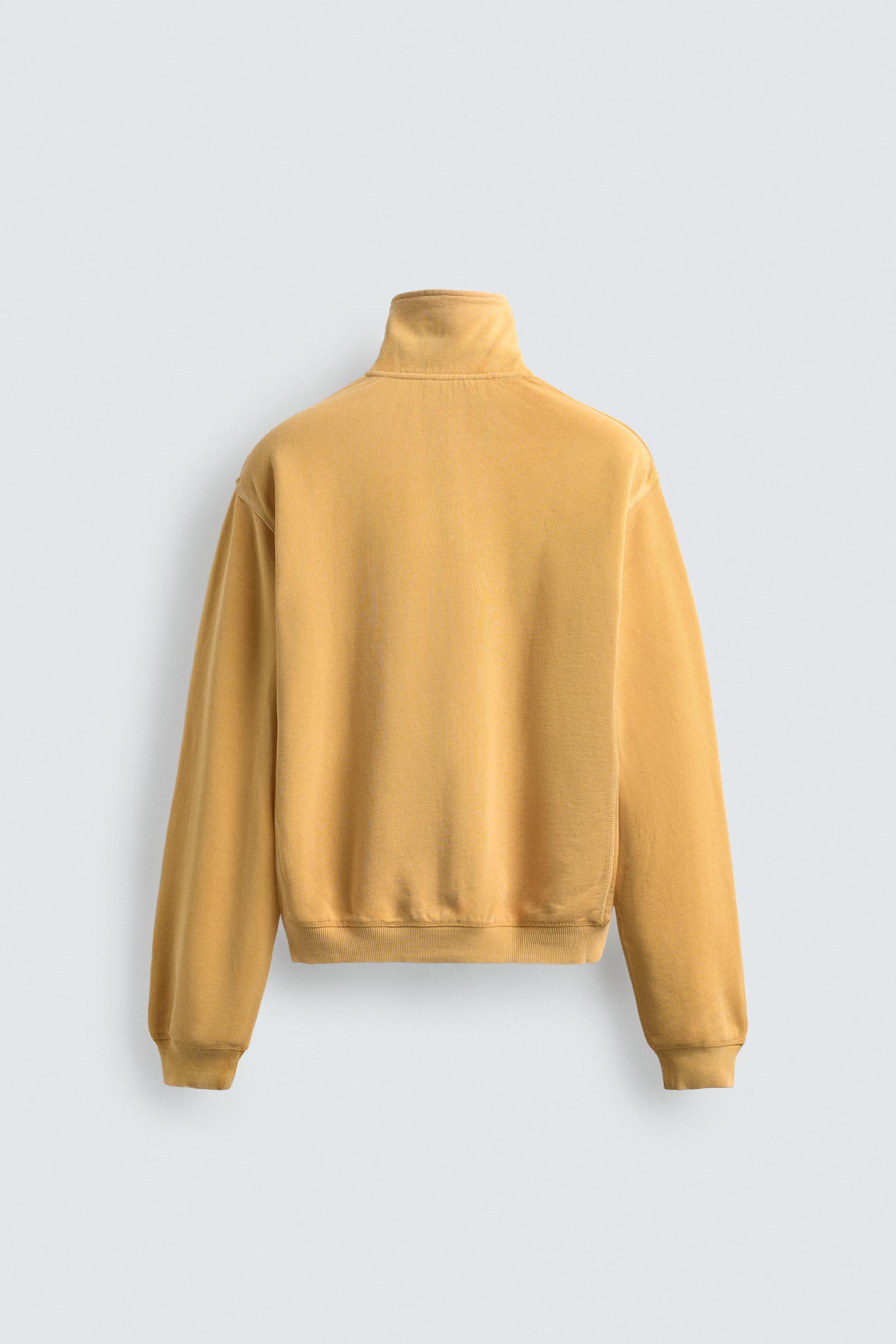 AARON LEVINE X ZARA QUARTER-ZIP SWEATSHIRT - Peach | ZARA United 