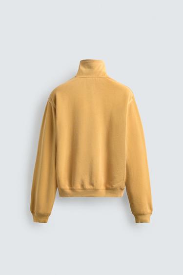 AARON LEVINE X ZARA QUARTER-ZIP SWEATSHIRT - Peach by Zara - Image 8