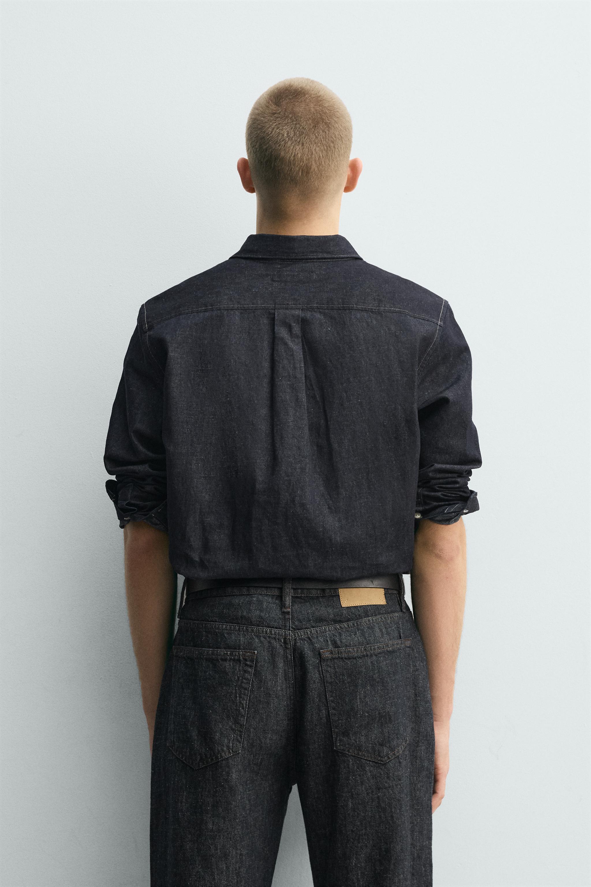 LIGHTWEIGHT COTTON - LINEN DENIM SHIRT