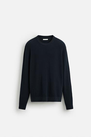 JERSEY REGULAR FIT ESTRUCTURA - Marino de Zara