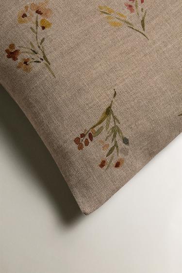 FLORAL CUSHION COVER - Light beige by Zara - Image 1