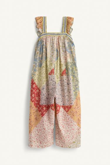 Zara LIMITED EDITION PATCHWORK JUMPSUIT - Multicolored