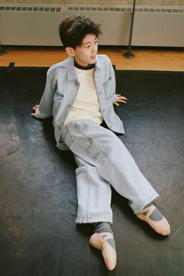 سترة قميصية من الدنيم بجيوب - أزرق by Zara