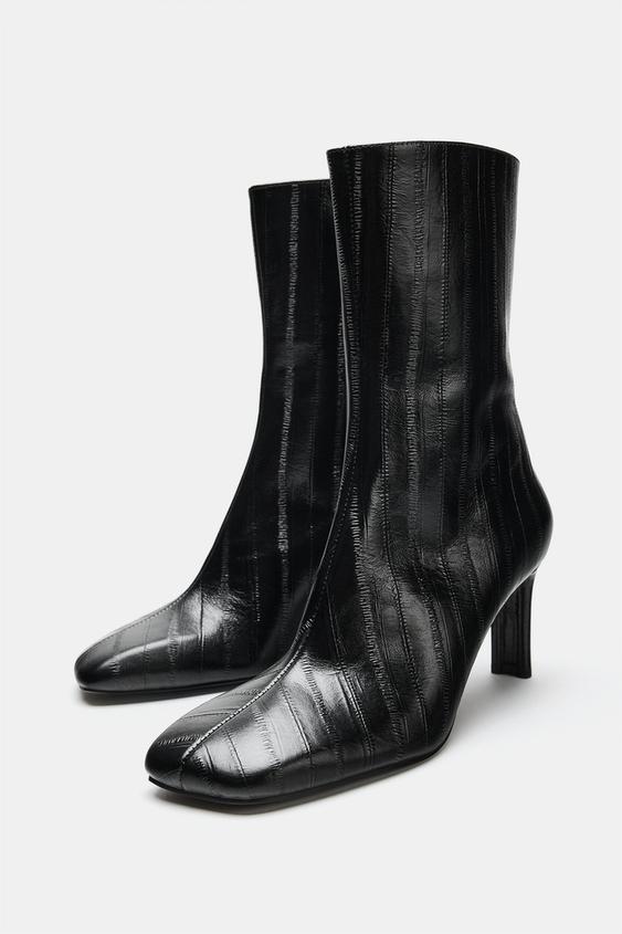 BOTTINES EN CUIR LIMITED EDITION - Noir de Zara - Image 4