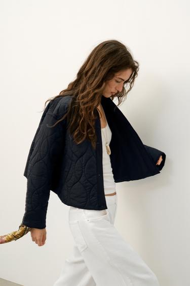 BLOUSON COURT MATELASSÉ - Noir de Zara - Image 5