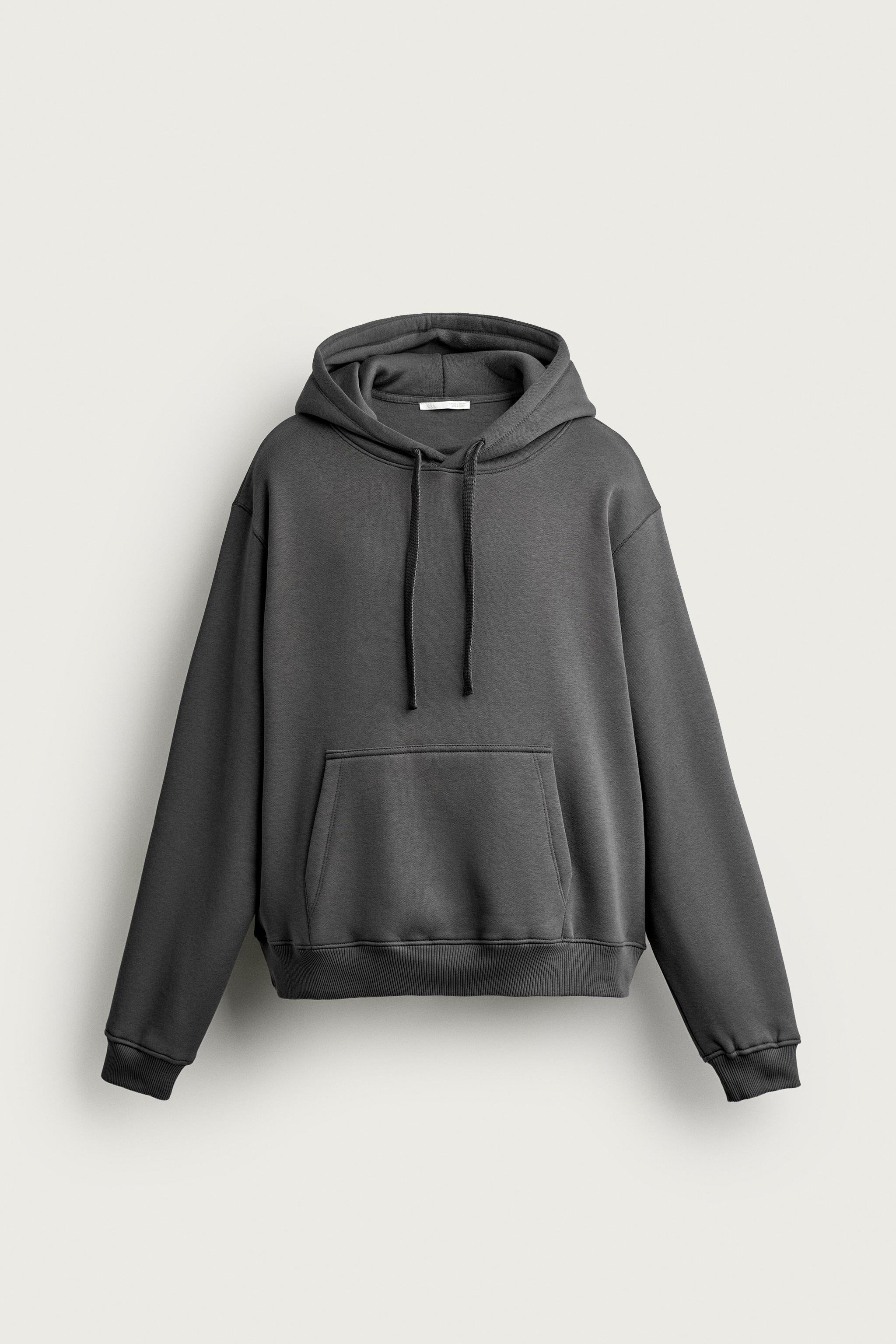 BASIC RELAXED-FIT HOODIE — Dark anthracite