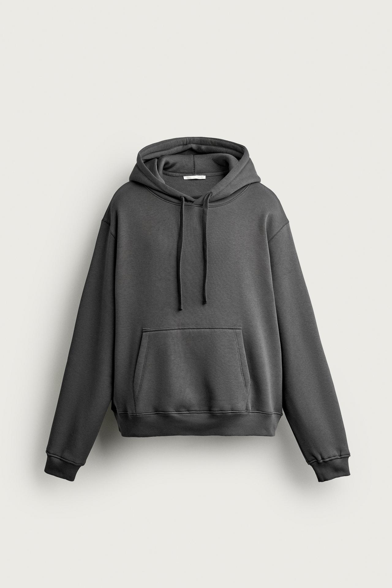 BASIC RELAXED FIT HOODIE — Dark anthracite