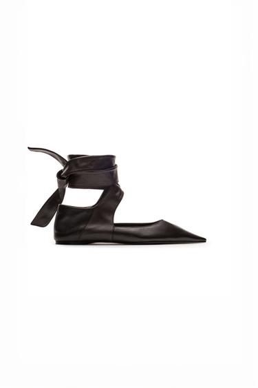 Leather lace-up ballet flat - LIMITED EDITION — Brown 1