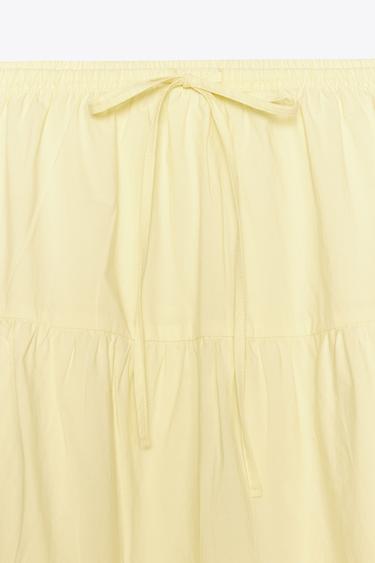 JUPE LONGUE À PANNEAUX - Jaune clair de Zara - Image 8