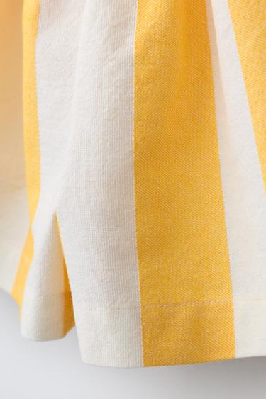 SHORT LARGE À RAYURES CASA LAWA X ZARA KIDS - Jaune de Zara - Image 3