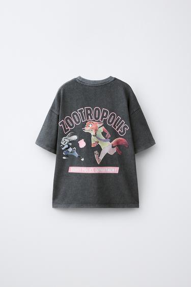 T-SHIRT EFFET DÉLAVÉ ZOOTOPIE © DISNEY - Gris anthracite de Zara - Image 3