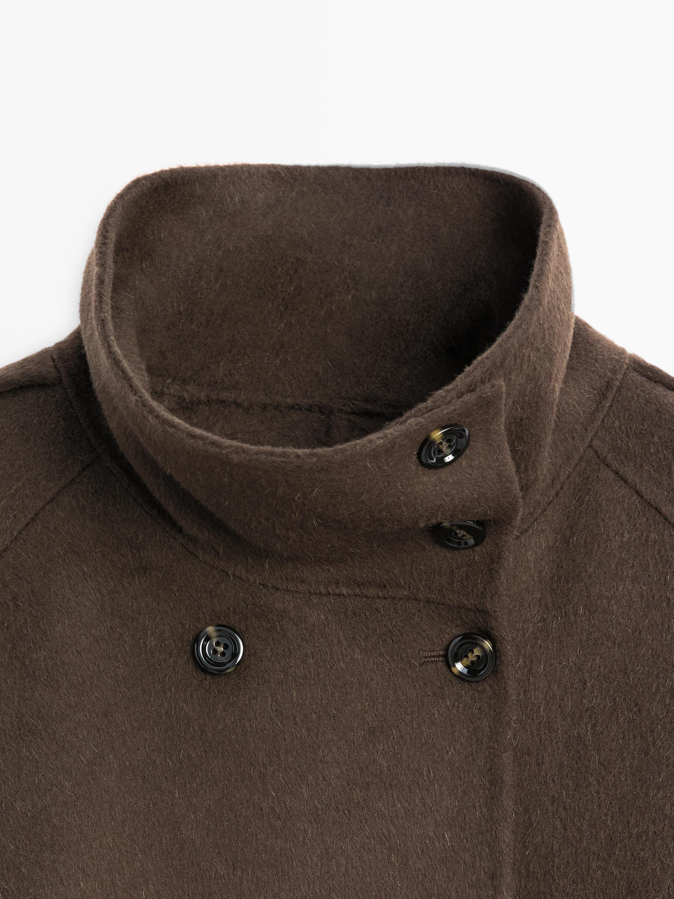Manteau trench en laine mélangée