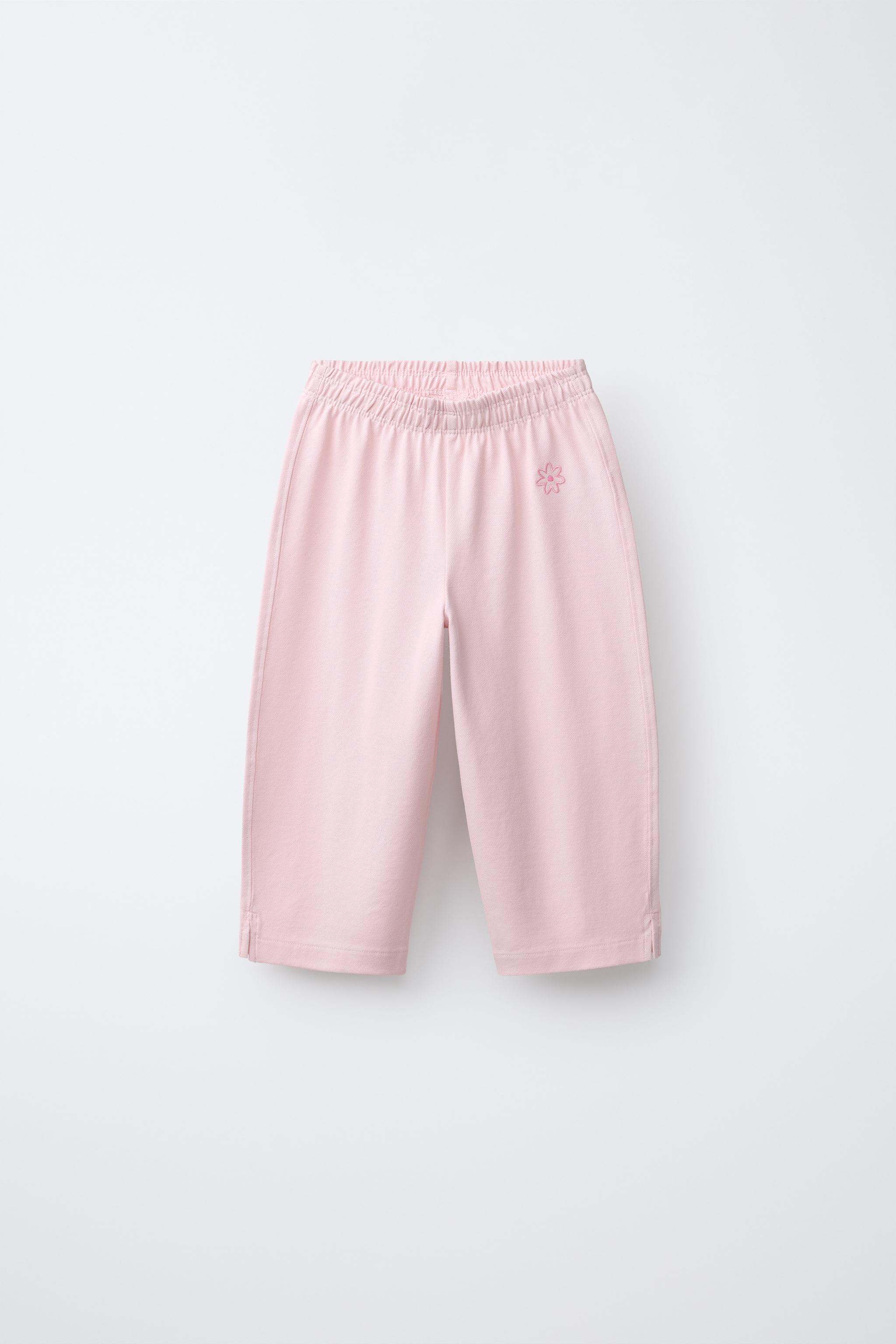 Детские брюки Zara PIQUE WIDE LEG PANTS