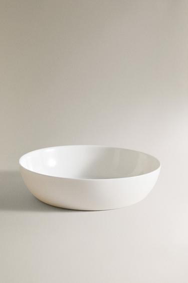 WHITE GLASS SOUP PLATE - White by Zara