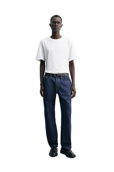 BLUZË REGULAR FIT ME PESHË MESATARE - I bardhë nga Zara
