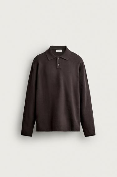 М'ЯКА ТРИКОТАЖНА СОРОЧКА-ПОЛО - Коричневий Zara