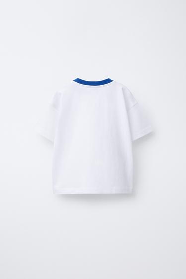 SLOGAN PRINT T-SHIRT - Blue/White by Zara - Image 1