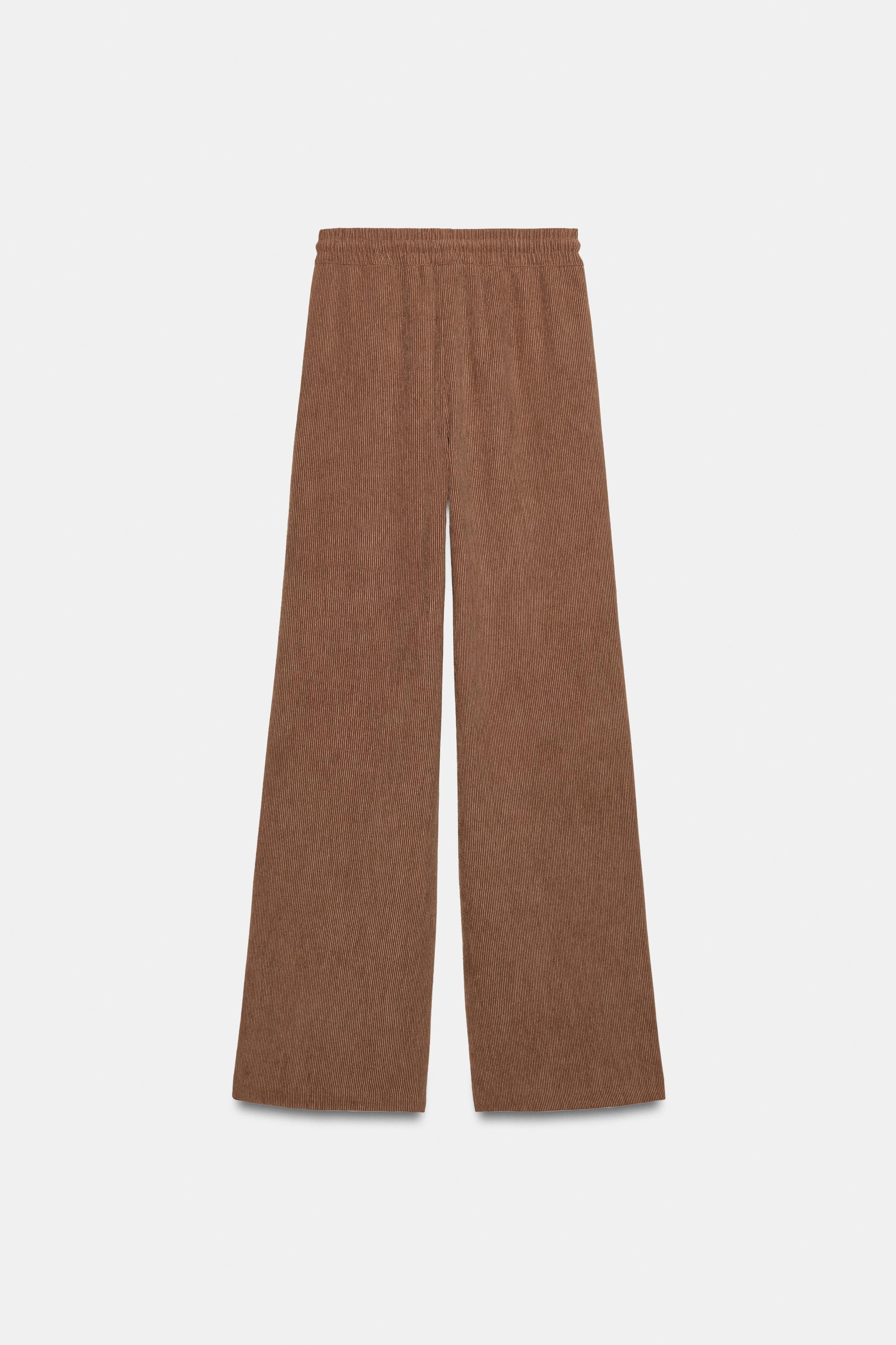 STRAIGHT LEG ELASTIC WAIST PANTS