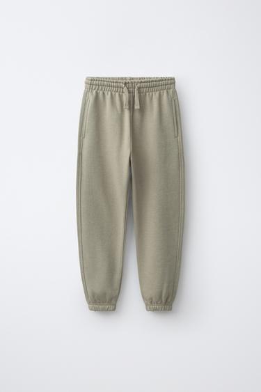 TWO-PACK PLUSH PANTS — Brown / Ecru 2