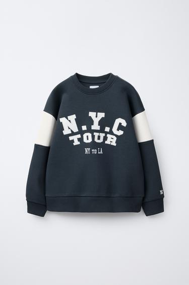 VARSITY SPORTY SWEATSHIRT - Anthracite grey by Zara - Image 0